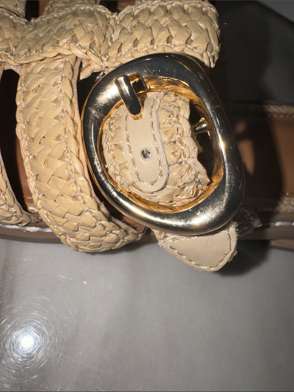 DV by Dolce Vita Natural Woven Buckle Slide Mules - Picture 7 of 10